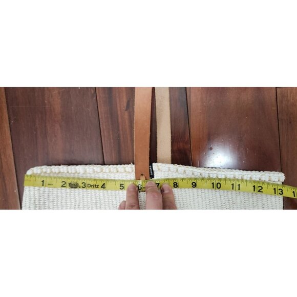 MIFUKO MEDIUM SHOPPER BEACH BASKET WOVEN WHITE  BAG - Picture 9 of 10